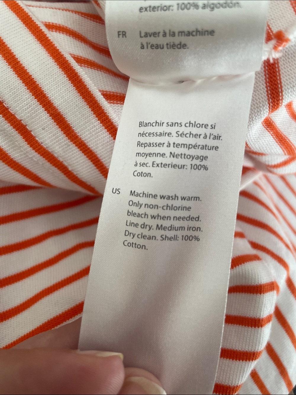 COS Striped Orange Men’s Short Sleeve - Picture 5 of 5